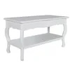 Image de vidaXL Table basse 2 couches MDF Blanc 60629
