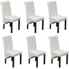 Image de Chaises À Manger Lot De 6 Blanc Similicuir Vidaxl
