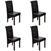 Image de Chaises À Manger Lot De 4 Marron Similicuir Vidaxl