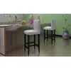 Image de Tabourets De Bar Lot De 2 Blanc Similicuir Vidaxl