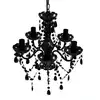 Image de Lustre Avec 5 Ampoules Crystal Noir Vidaxl