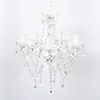 Image de vidaXL Lustre en Cristal Transparent Lampe Plafonnier Luminaire Salon Chambre 240309