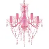 Image de Lustre Avec 5 Ampoules Crystal Rose Vidaxl