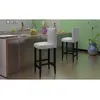Image de Tabourets De Bar Lot De 4 Blanc Similicuir Vidaxl