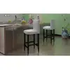 Image de Tabourets De Bar Lot De 6 Blanc Similicuir Vidaxl