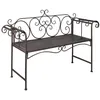 Image de Banc De Jardin 132 Cm Acier Antique Marron Vidaxl