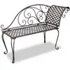 Image de Chaise Longue De Jardin 128 Cm Acier Antique Marron Vidaxl