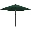 Image de Parasol Vert 3 M Mât En Acier Vidaxl