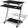 Image de Table de bureau - VIDAXL - Bureau dordinateur compact avec plateau à clavier - Noir - Métal - Marron