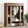 Image de Armoire Avec Compartiments Et Tiges 45 X 150 X 176 Cm Marron Vidaxl