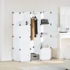 Image de vidaXL Armoire Modulable Blanc avec 9 Compartiments Plastique 240498