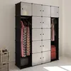 Image de vidaXL Armoire modulaire 14 compartiments Noir et blanc 37x146x1805cm