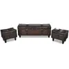 Image de Ensemble De Bancs De Rangement 3 Pcs Marron Vidaxl
