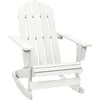 Image de Chaise À Bascule De Jardin Bois Blanc Vidaxl