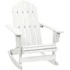 Image de Rocking chair de jardin en bois - Blanc - 72 x 92 x 104 cm