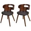 Image de vidaXL Chaises à manger lot de 2 marron similicuir 240707