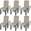 Image de Chaises À Manger Lot De 6 Poil De Chameau Tissu Vidaxl