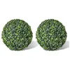 Image de vidaXL Boules de Buis Artificielles Lot de 2 Ø35 cm Feuillage Synthétique Vert Mixte Pour Intérieur et Extérieur 40872