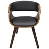 Image de vidaXL Chaises à manger lot de 4 marron bois courbé et similicuir 270044