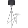 Image de Lampadaire Avec Support Haut Noir Vidaxl