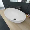 Image de vidaXL Lavabo en Forme Ovale Céramique Blanc Lave-mains Vasque Salle de Bain 140674