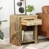 Image de Table De Coin Avec 1 Tiroir Et 1 Porte Bois De Récupération Vidaxl