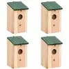 Image de 4 Pcs Nichoirs Bois 12x12x22 Cm Vidaxl
