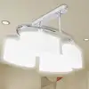 Image de Plafonnier Avec Abat-jour En Verre Pour 4 Ampoules E14 Vidaxl