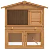 Image de Vidaxl clapier d'extérieur enclos pour petits animaux 3 portes bois