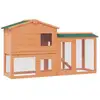 Image de Vidaxl clapier large d'extérieur pour petits animaux de compagnie bois