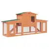 Image de Vidaxl clapier large pour petits animaux avec toits bois
