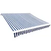 Image de vidaXL Toit dauvent Toile Bleu et blanc 6x3 m (Cadre non inclus) 141012