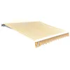 Image de vidaXL Tissu dauvent Jaune tournesol/blanc 3x25 m (cadre non inclus) 141016