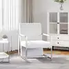 Image de Fauteuil Avec Pieds Chromés Blanc Similicuir Vidaxl