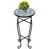 Image de vidaXL Table dappoint Mosaïque Vert et blanc 41130