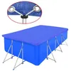 Image de Bâche de protection pour piscine rectangulaire en PE - Vidaxl - 394 x 207 cm - 90 g/m² - Bleu
