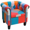 Image de vidaXL Fauteuil avec Design de Patchwork Tissu Siège Meuble Salon Chambre 241027