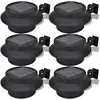 Image de Lampes Solaires 6 Pcs Pour Clôture Gouttière Noir Vidaxl