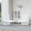 Image de Fauteuils Lot De 2 Avec Cadre Chromé Blanc Similicuir Vidaxl