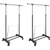 Image de Porte-manteaux Réglables 2 Pcs 1 Rail D'accrochage Vidaxl