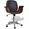 Image de Chaise Pivotante Bois Courbé Et Similicuir Vidaxl