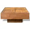 Image de Vidaxl table basse carrée marron bois massif de manguier 241132