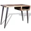 Image de vidaXL Bureau avec pieds en fer Bois de récupération
