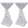Image de Housse De Table Blanche Avec Ruban 60 Cm 2 Pièces Vidaxl