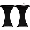 Image de Housse De Table Ø 60 Cm Noir Extensible 2 Pcs Vidaxl