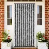 Image de Moustiquaire - vidaXL - Chenille - Gris et blanc - 100x220 cm - Intérieur