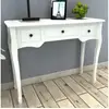 Image de Vidaxl table de console et coiffeuse avec 3 tiroirs blanc 241143