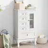 Image de Armoire Avec 5 Tiroirs Et 2 Étagères Blanc Vidaxl