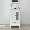 Image de Vidaxl armoire avec 5 tiroirs et 2 étagères blanc