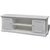 Image de vidaXL Meuble TV Blanc Bois 241373